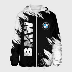 Куртка с капюшоном мужская BMW GRUNGE БМВ ГРАНЖ, цвет: 3D-белый
