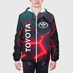 Куртка с капюшоном мужская TOYOTA 3D NEON ТОЙОТА 3Д ПЛИТЫ НЕОН, цвет: 3D-белый — фото 2