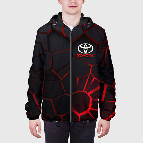 Мужская куртка Тойота 3D плиты с подсветкой / 3D-Черный – фото 3