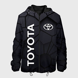 Куртка с капюшоном мужская Toyota 3D плиты, цвет: 3D-черный