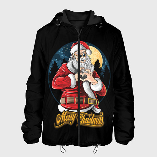 Мужская куртка Дед Мороз с Любовью / 3D-Черный – фото 1