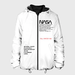 Куртка с капюшоном мужская NASA БЕЛАЯ ФОРМА, цвет: 3D-черный