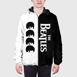 Куртка с капюшоном мужская The Beatles черно - белый партер, цвет: 3D-черный — фото 2