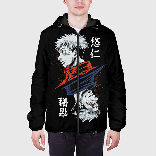 Мужская куртка ИТАДОРИ СУКУНА ITADORI SUKUNA МАГИЧЕСКАЯ БИТВА / 3D-Черный – фото 3