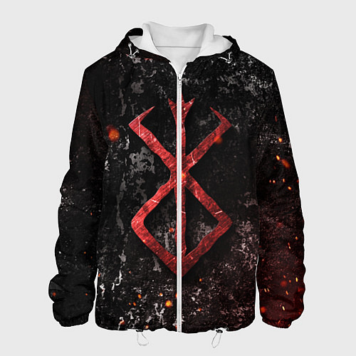 Мужская куртка BERSERK LOGO GRUNGE RED / 3D-Белый – фото 1