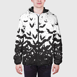 Куртка с капюшоном мужская Летучие кровососы, цвет: 3D-черный — фото 2