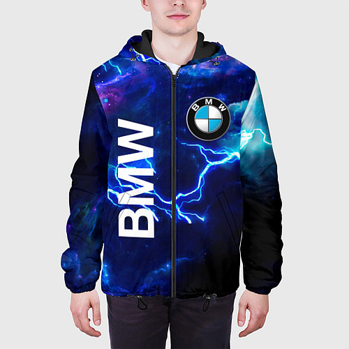 Мужская куртка BMW Синяя молния / 3D-Черный – фото 3