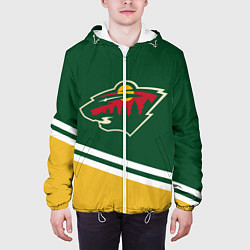Куртка с капюшоном мужская Minnesota Wild NHL, цвет: 3D-белый — фото 2