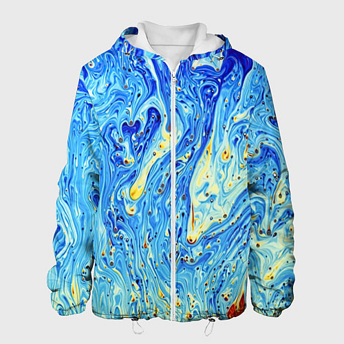 Мужская куртка Сползающие краски / 3D-Белый – фото 1