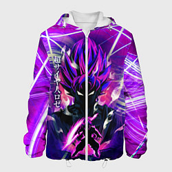 Куртка с капюшоном мужская Гоку Блек Anime Dragon Ball Super Saiyan, цвет: 3D-белый