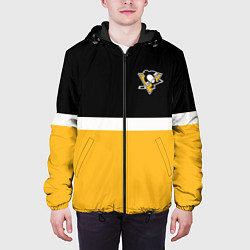 Куртка с капюшоном мужская Питтсбург Пингвинз НХЛ, цвет: 3D-черный — фото 2