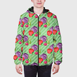 Куртка с капюшоном мужская Vegan Огород, цвет: 3D-черный — фото 2