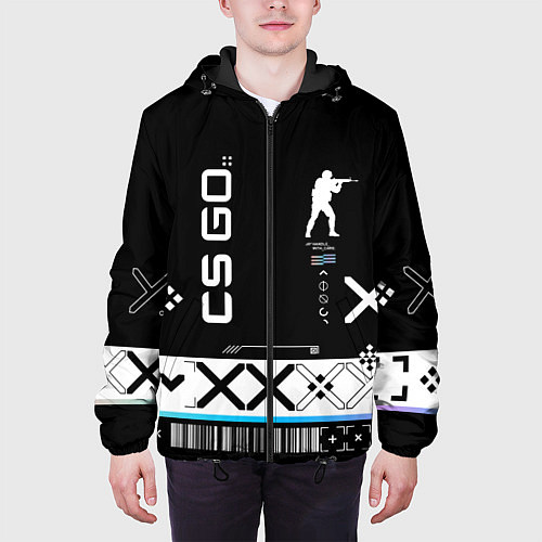 Мужская куртка Поток информации СS:GO / 3D-Черный – фото 3