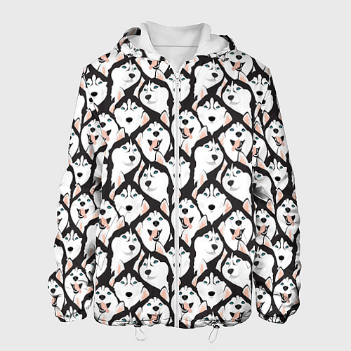 Мужская куртка Сибирский Хаски Husky / 3D-Белый – фото 1