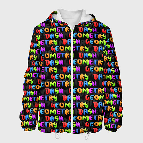 Мужская куртка Geometry Dash: Pattern / 3D-Белый – фото 1