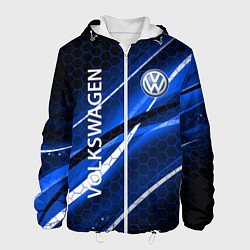 Куртка с капюшоном мужская VOLKSWAGEN LOGO SPORT, цвет: 3D-белый