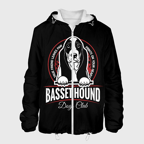 Мужская куртка Бассет-Хаунд Basset Hound / 3D-Белый – фото 1