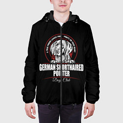 Куртка с капюшоном мужская Немецкий Курцхаар Kurzhaar, цвет: 3D-черный — фото 2