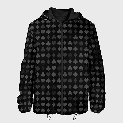 Мужская куртка Масти карт темные / 3D-Черный – фото 1