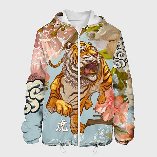 Мужская куртка Китайский тигр Символ 2022 года / 3D-Белый – фото 1