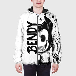 Куртка с капюшоном мужская BENDY - БЕНДИ БРЫЗГИ КРАСКИ, цвет: 3D-черный — фото 2