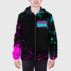 Куртка с капюшоном мужская FRIDAY NIGHT FUNKIN NEON COLORS НЕОНОВЫЕ БРЫЗГИ, цвет: 3D-черный — фото 2