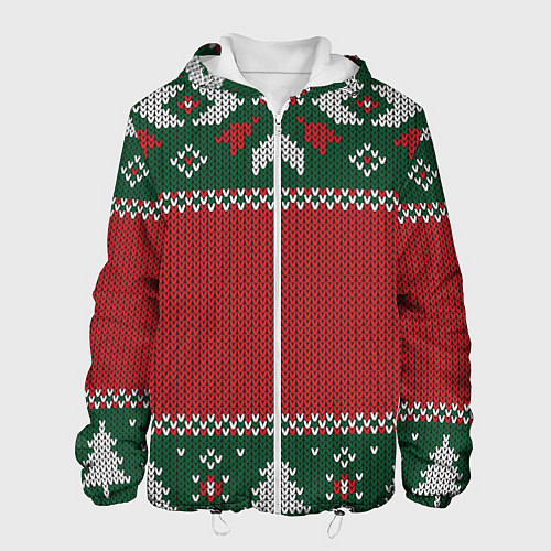 Мужская куртка Knitted Christmas Pattern / 3D-Белый – фото 1