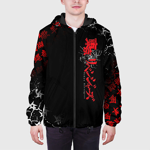Мужская куртка TOKYO REVENGERS RED STYLE TEAM / 3D-Черный – фото 3