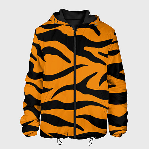 Мужская куртка Тигриные полосы, Символ 2022 года / 3D-Черный – фото 1