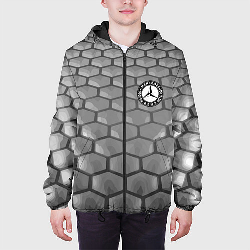 Мужская куртка Mercedes-Benz pattern / 3D-Черный – фото 3