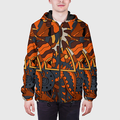 Мужская куртка Абстрактные текстуры / 3D-Черный – фото 3