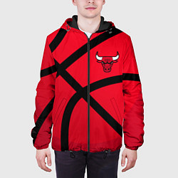 Куртка с капюшоном мужская Чикаго Буллз Chicago Bulls NBA, цвет: 3D-черный — фото 2