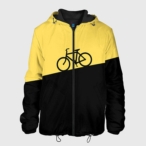 Мужская куртка Бегущий за велосипедом / 3D-Черный – фото 1