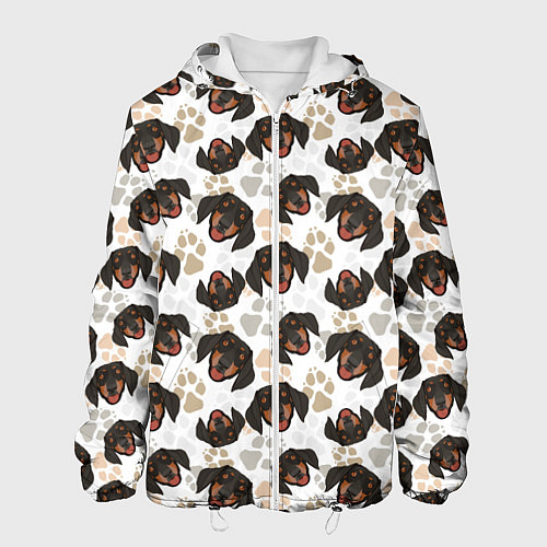 Мужская куртка Такса Dachshund Dog / 3D-Белый – фото 1