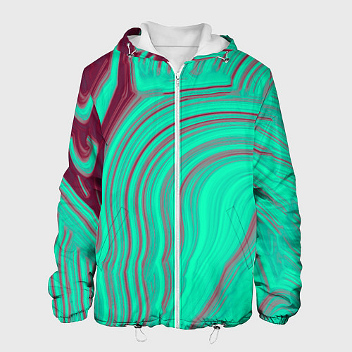Мужская куртка Зеленый прилив / 3D-Белый – фото 1