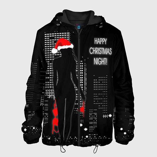 Мужская куртка Happy Christmas Night! / 3D-Черный – фото 1