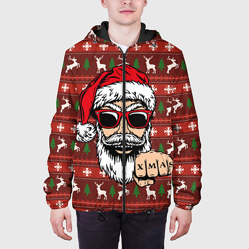 Мужская куртка Bad Santa Плохой Санта / 3D-Черный – фото 3