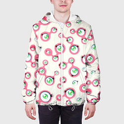 Куртка с капюшоном мужская Такаси Мураками, Jellyfish Eyes, цвет: 3D-белый — фото 2