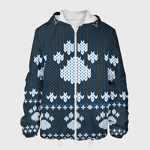 Мужская куртка Вязанные тигровые лапки / 3D-Белый – фото 1