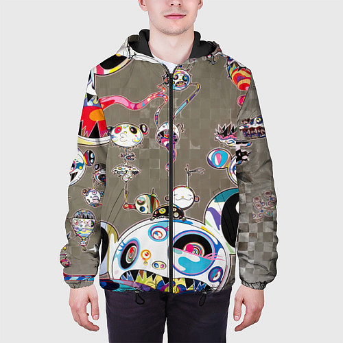 Мужская куртка Takashi Murakami арт с языками / 3D-Черный – фото 3