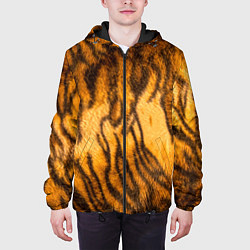 Куртка с капюшоном мужская Шкура тигра 2022, цвет: 3D-черный — фото 2