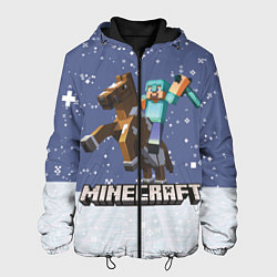 Куртка с капюшоном мужская Майнкрафт Зима, цвет: 3D-черный