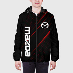 Куртка с капюшоном мужская Mazda Мазда, цвет: 3D-черный — фото 2