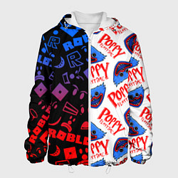 Куртка с капюшоном мужская ROBLOX x POPPY PLAYTIME РОБЛОКС ПОППИ ПЛЕЙТАЙМ, цвет: 3D-белый
