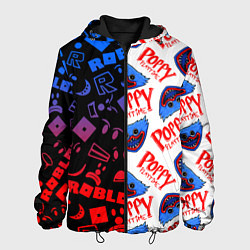 Куртка с капюшоном мужская ROBLOX x POPPY PLAYTIME РОБЛОКС ПОППИ ПЛЕЙТАЙМ, цвет: 3D-черный
