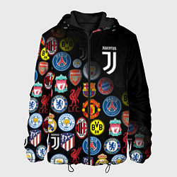 Куртка с капюшоном мужская JUVENTUS LOGOBOMBING SPORT, цвет: 3D-черный