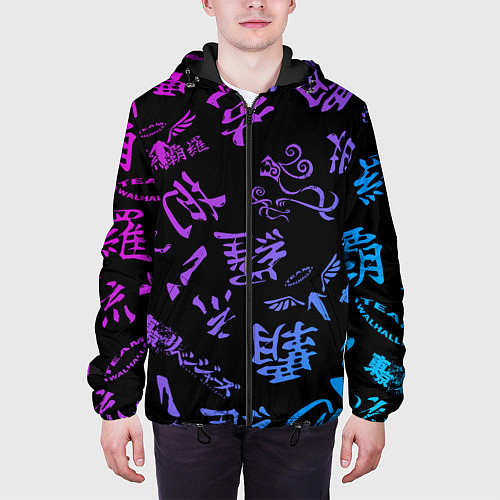 Мужская куртка Токийские мстители паттерн градиент / 3D-Черный – фото 3