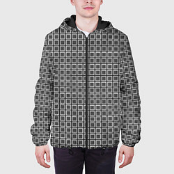 Куртка с капюшоном мужская Коллекция Journey Клетка 119-9-7 Дополнение к Снеж, цвет: 3D-черный — фото 2