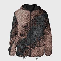 Куртка с капюшоном мужская Коллекция Journey Шоколад 566-974 Дополнение, цвет: 3D-черный