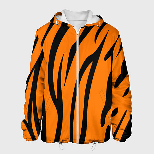 Мужская куртка Текстура тиграtiger / 3D-Белый – фото 1